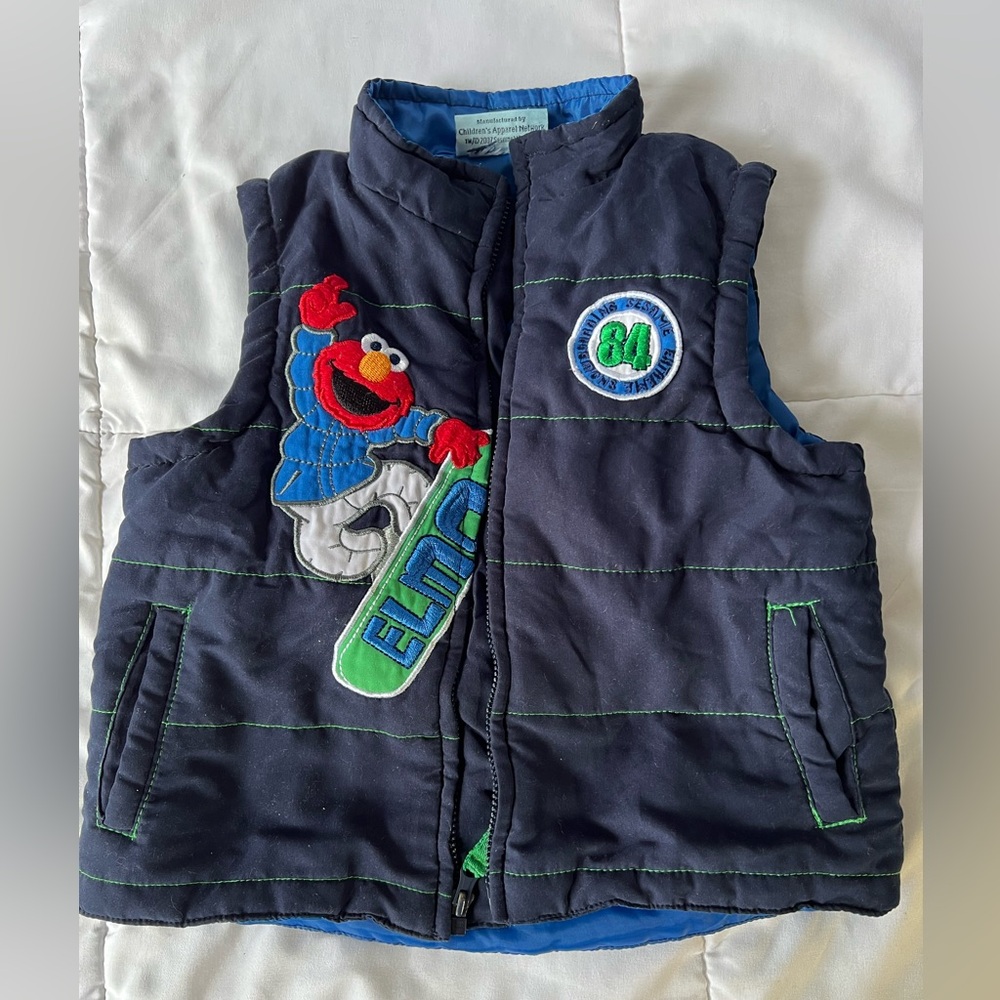 Sesame Street Elmo Lightweight Vest Navy Blue